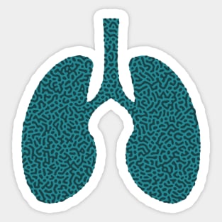 Turing Pattern Lungs (Green) Sticker